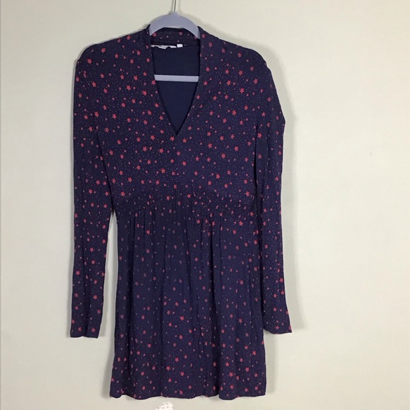 Boden ”Betty “  Star detail Jersey V-neck Long Sleeve Tunic  Women Size 6R - Picture 3 of 8